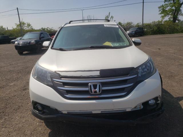 2HKRM4H75EH131360 - 2014 HONDA CR-V EXL WHITE photo 5