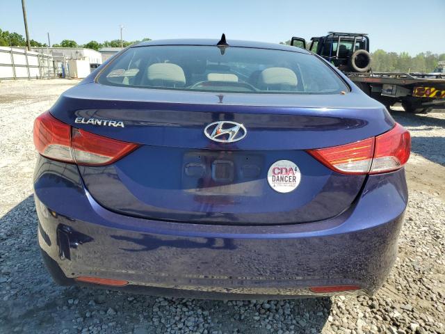 5NPDH4AE6DH276915 - 2013 HYUNDAI ELANTRA GLS BLUE photo 6