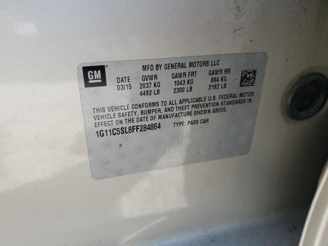 1G11C5SL8FF284864 - 2015 CHEVROLET MALIBU 1LT 米色 照片 12