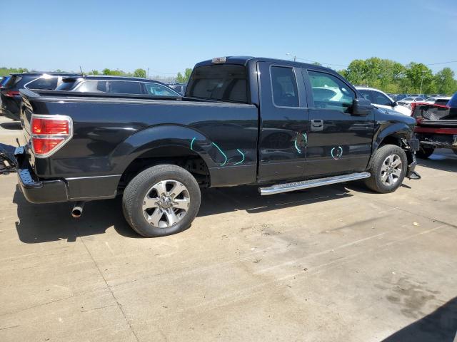 1FTFX1CF2DFA73661 - 2013 FORD F150 SUPER CAB BLACK photo 3