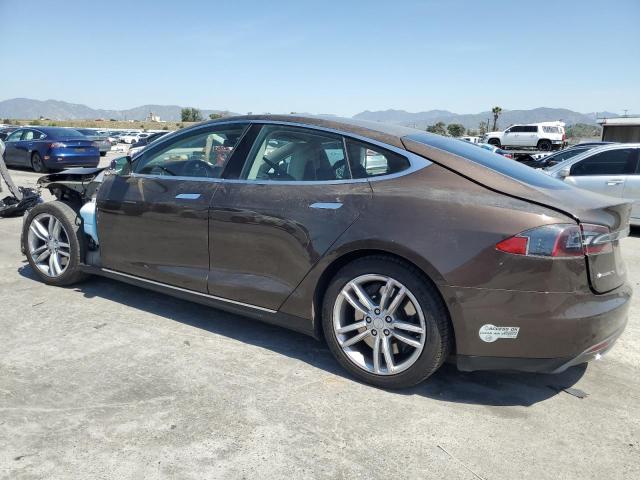 5YJSA1H19EFP60266 - 2014 TESLA MODEL S BROWN photo 2
