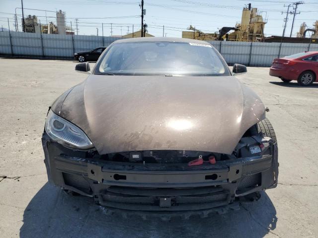 5YJSA1H19EFP60266 - 2014 TESLA MODEL S BROWN photo 5