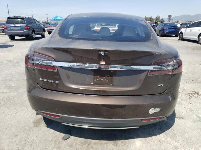 5YJSA1H19EFP60266 - 2014 TESLA MODEL S BROWN photo 6