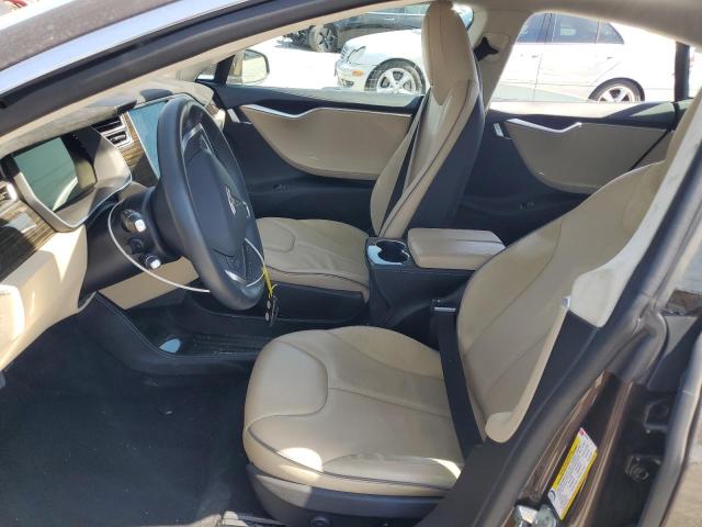 5YJSA1H19EFP60266 - 2014 TESLA MODEL S BROWN photo 7