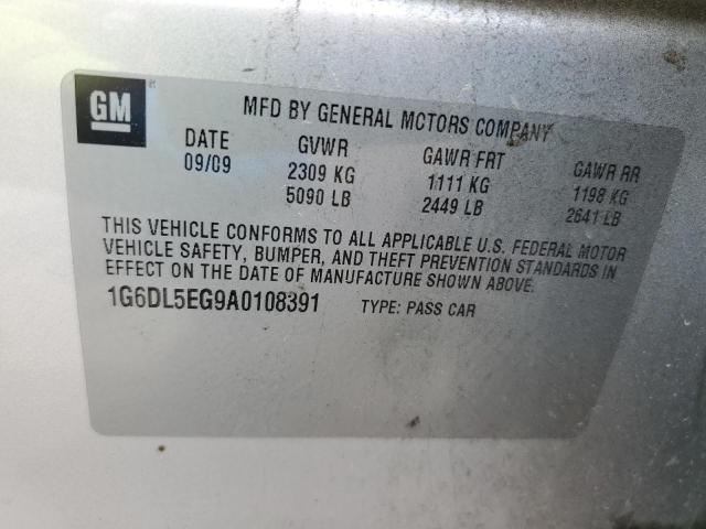 1G6DL5EG9A0108391 - 2010 CADILLAC CTS PERFORMANCE COLLECTION ვერცხლისფერი ფოტო 12