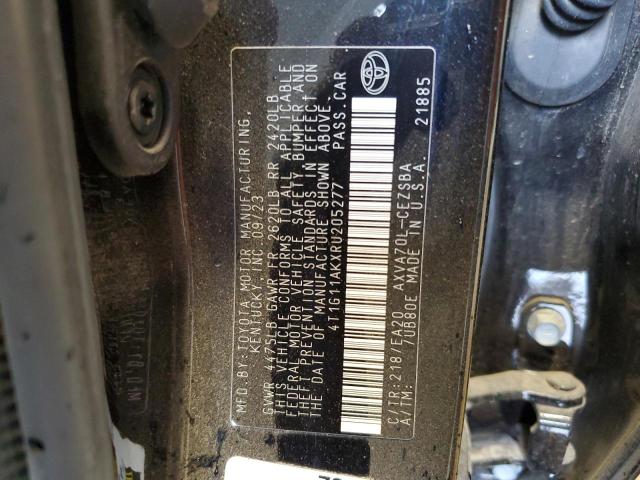 4T1G11AKXRU205277 - 2024 TOYOTA CAMRY SE NIGHT SHADE BLACK photo 12