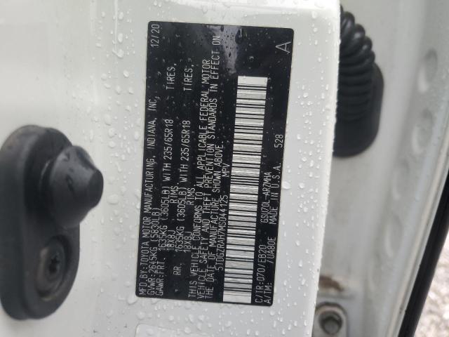5TDGZRAH7MS044125 - 2021 TOYOTA HIGHLANDER XLE WHITE photo 13
