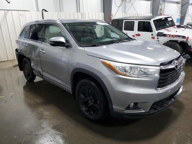 5TDJKRFH6FS103929 - 2015 TOYOTA HIGHLANDER XLE 银色 照片 4