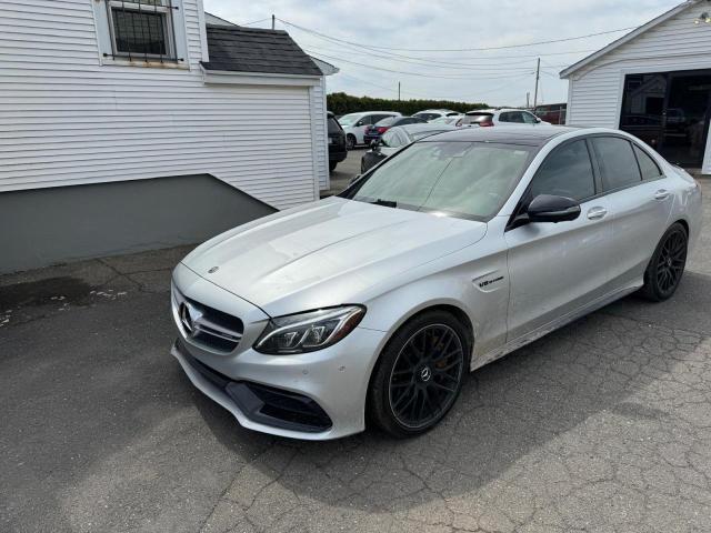 55SWF8HBXJU266351 - 2018 MERCEDES-BENZ C 63 AMG-S SILVER photo 1