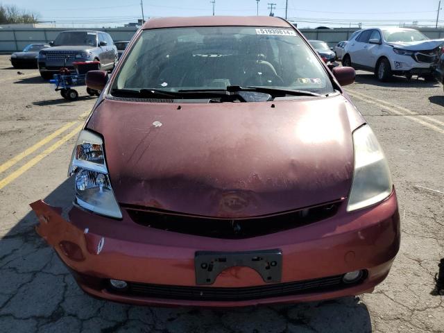 JTDKB20U353099601 - 2005 TOYOTA PRIUS MAROON photo 5