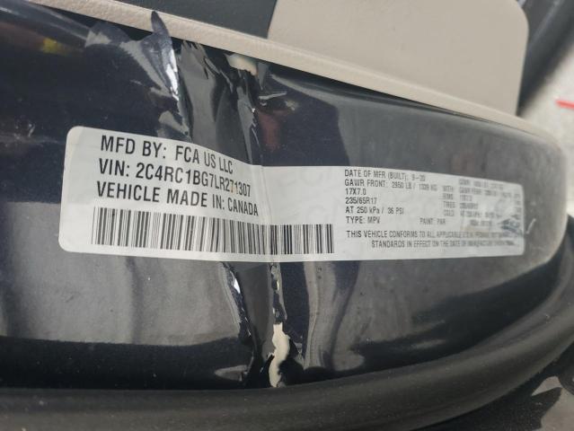 2C4RC1BG7LR271307 - 2020 CHRYSLER PACIFICA TOURING L შავი ფოტო 13