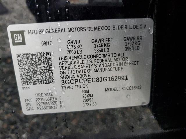 3GCPCPEC8JG162991 - 2018 CHEVROLET SILVERADO C1500 CUSTOM BLACK photo 12