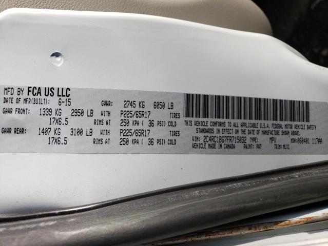 2C4RC1BG7FR715032 - 2015 CHRYSLER TOWN & COU TOURING 白色 照片 13