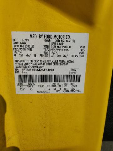 1FTMF1EM2DKF44088 - 2013 FORD F150 Gelb Foto 12