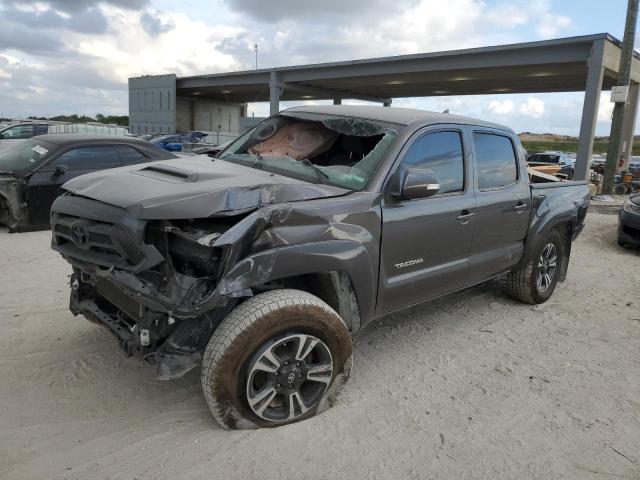 5TFJU4GN2FX073632 - 2015 TOYOTA TACOMA DOUBLE CAB PRERUNNER GRAY photo 1
