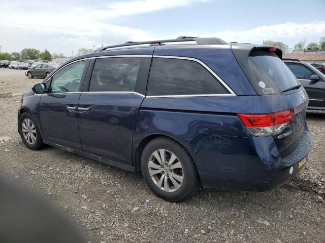 5FNRL5H60EB027180 - 2014 HONDA ODYSSEY EXL BLUE photo 2