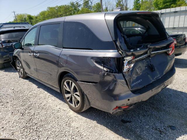 5FNRL6H88NB058345 - 2022 HONDA ODYSSEY TOURING GRAY photo 2