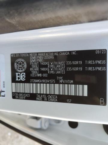 2T2BAMCA1RC041575 - 2024 LEXUS RX 350 BASE Білий фото 14