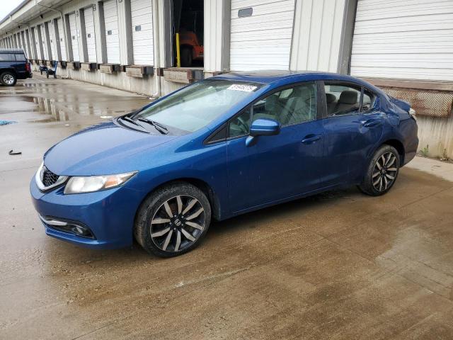 2HGFB2F96FH504029 - 2015 HONDA CIVIC EXL BLUE photo 1