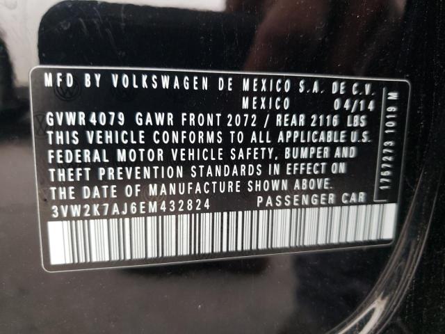 3VW2K7AJ6EM432824 - 2014 VOLKSWAGEN JETTA BASE Սև լուսանկար 13