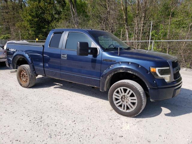 1FTFX1EF9DFB81806 - 2013 FORD F150 SUPER CAB BLUE photo 4