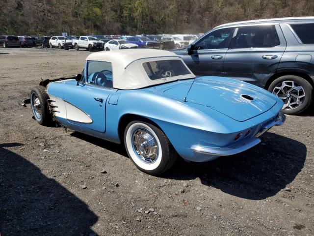 10867S109967 - 1961 CHEVROLET CORVETTE BLUE photo 2