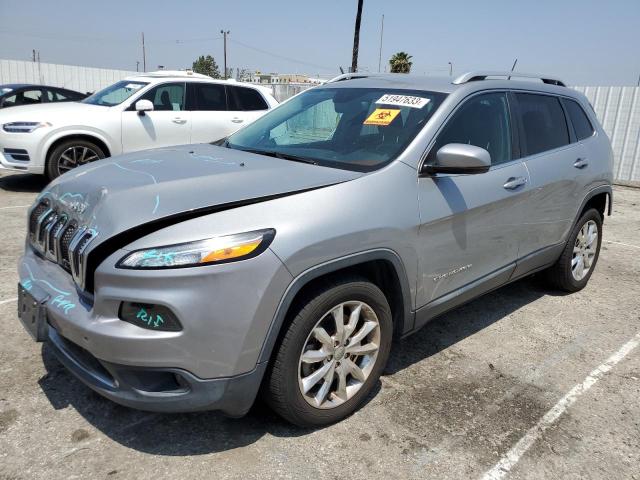 1C4PJLDS9FW607917 - 2015 JEEP CHEROKEE LIMITED GRAY photo 1