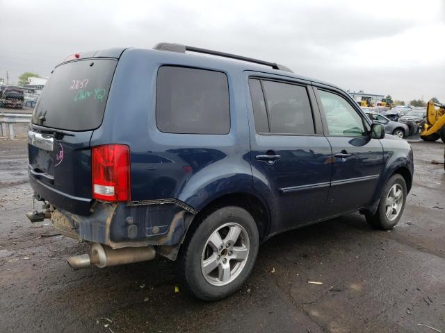 5FNYF3H62AB008311 - 2010 HONDA PILOT EXL BLUE photo 3