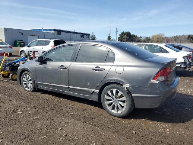 2HGFA16039H108496 - 2009 HONDA CIVIC EXL GRAY photo 2