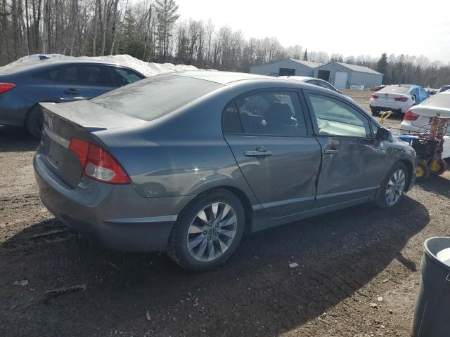 2HGFA16039H108496 - 2009 HONDA CIVIC EXL GRAY photo 3