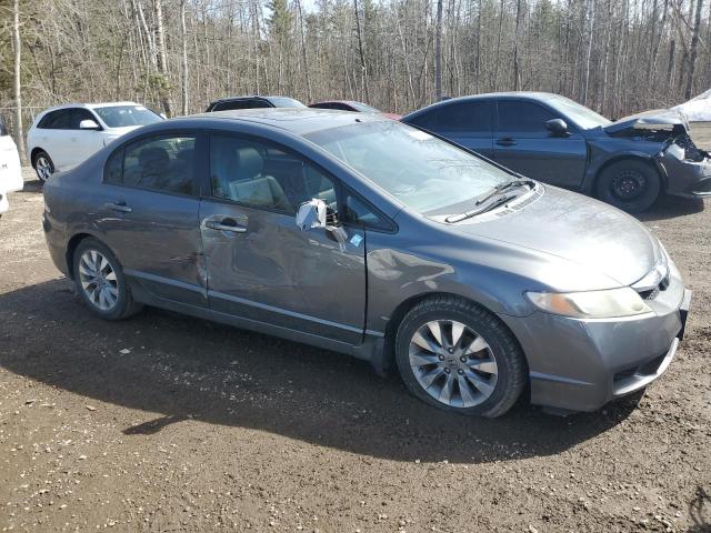 2HGFA16039H108496 - 2009 HONDA CIVIC EXL GRAY photo 4