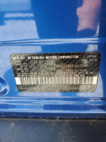 JA4AP3AU2JU004011 - 2018 MITSUBISHI OUTLANDER SPORT ES Көк фото 13