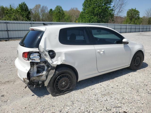 WVWAB7AJ5CW190457 - 2012 VOLKSWAGEN GOLF WHITE photo 3
