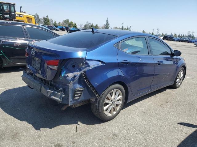 5NPDH4AE9FH602628 - 2015 HYUNDAI ELANTRA SE BLUE photo 3