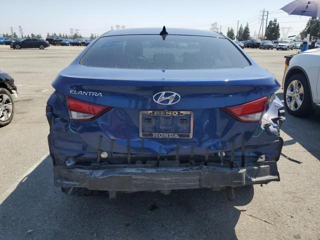 5NPDH4AE9FH602628 - 2015 HYUNDAI ELANTRA SE BLUE photo 6