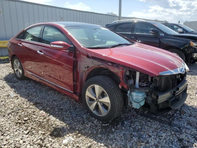 KMHEC4A48BA014419 - 2011 HYUNDAI SONATA HYBRID RED photo 4