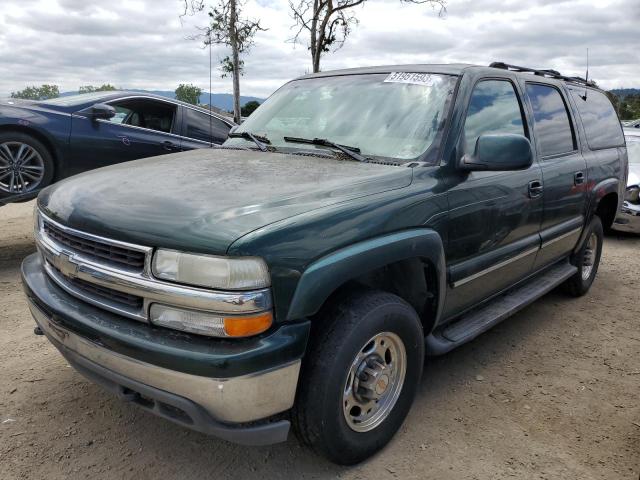 3GNGK26G21G244259 - 2001 CHEVROLET SUBURBAN K2500 GREEN photo 1