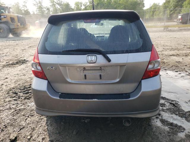 JHMGD37658S001576 - 2008 HONDA FIT SPORT GRAY photo 6