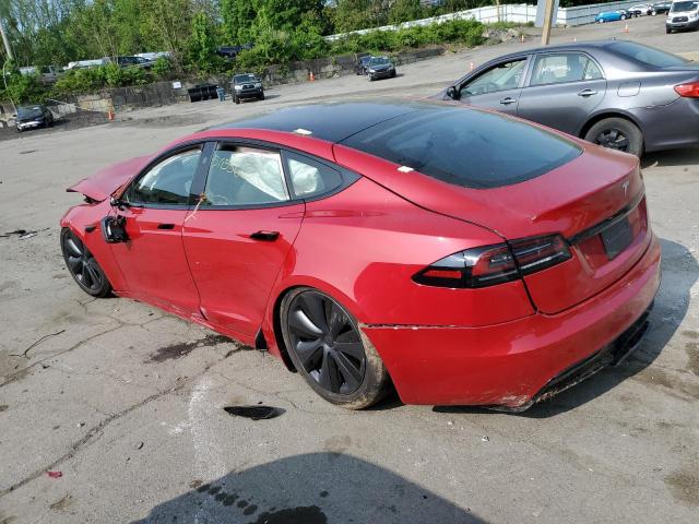5YJSA1E52NF491910 - 2022 TESLA MODEL S Կարմիր լուսանկար 2