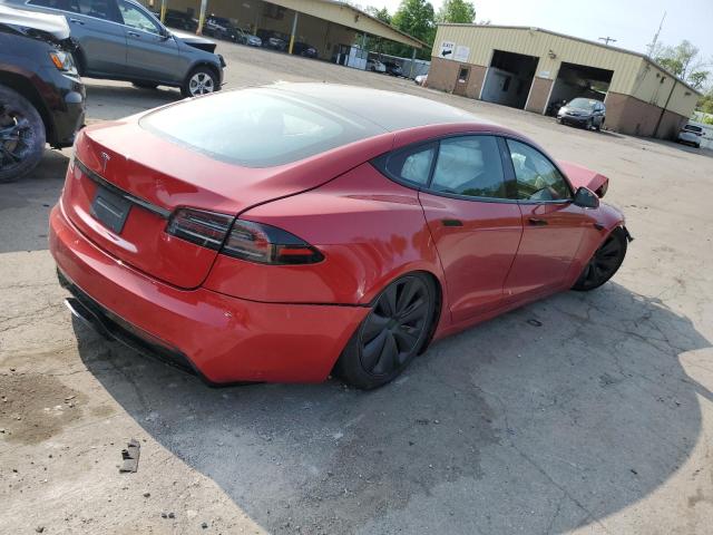 5YJSA1E52NF491910 - 2022 TESLA MODEL S Կարմիր լուսանկար 3