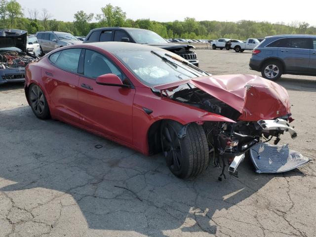 5YJSA1E52NF491910 - 2022 TESLA MODEL S Կարմիր լուսանկար 4