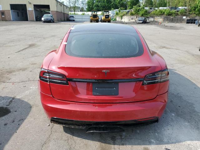 5YJSA1E52NF491910 - 2022 TESLA MODEL S Կարմիր լուսանկար 6