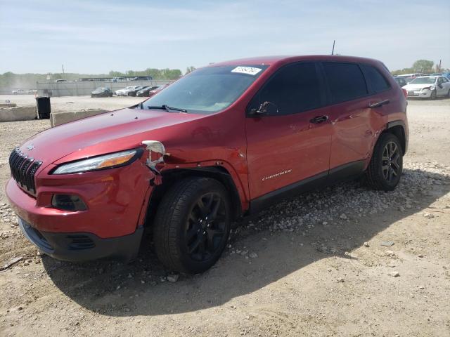 1C4PJMAB2HD226502 - 2017 JEEP CHEROKEE SPORT RED photo 1