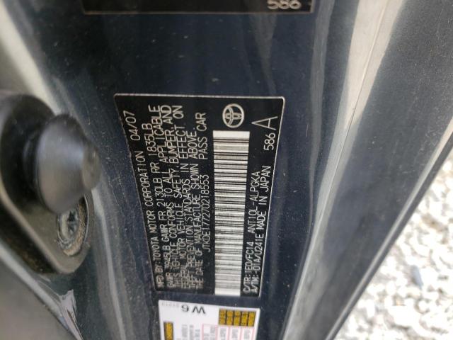 JTKDE177270218553 - 2007 TOYOTA SCION TC 黑色 照片 12