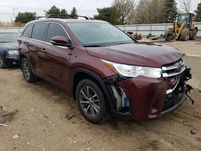 5TDJZRFH9JS490884 - 2018 TOYOTA HIGHLANDER SE BURGUNDY photo 4