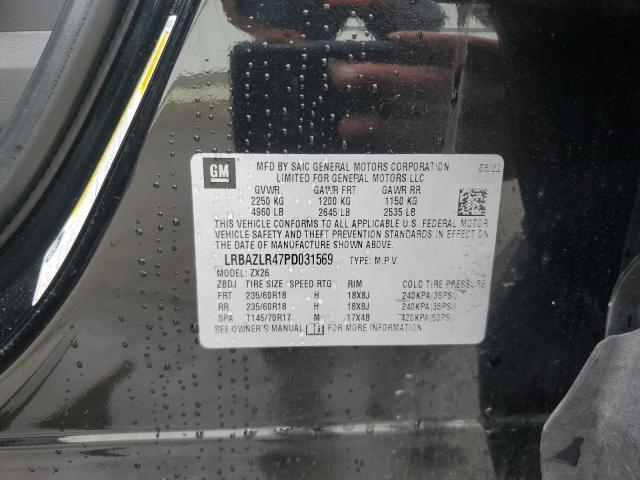 LRBAZLR47PD031569 - 2023 BUICK ENVISION PREFERRED შავი ფოტო 12