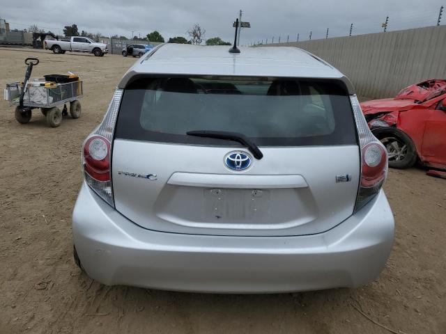 JTDKDTB3XD1555379 - 2013 TOYOTA PRIUS C SILVER photo 6