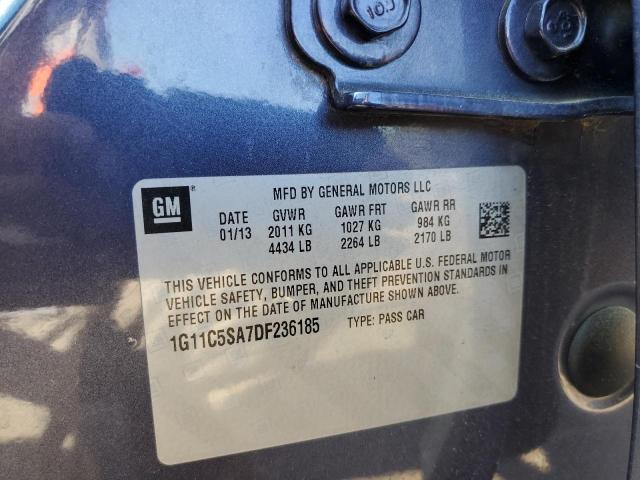 1G11C5SA7DF236185 - 2013 CHEVROLET MALIBU 1LT BLUE photo 12