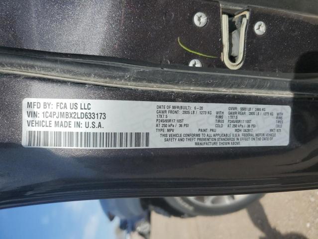 1C4PJMBX2LD633173 - 2020 JEEP CHEROKEE TRAILHAWK GRAY photo 14