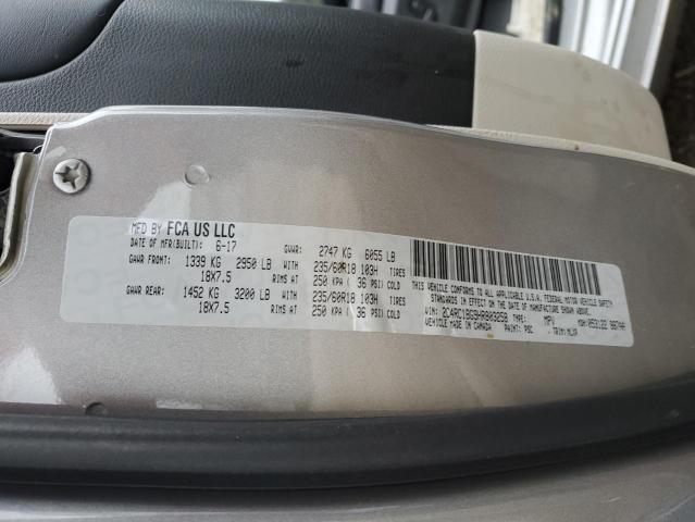 2C4RC1BG9HR803258 - 2017 CHRYSLER PACIFICA TOURING L 银色 照片 13